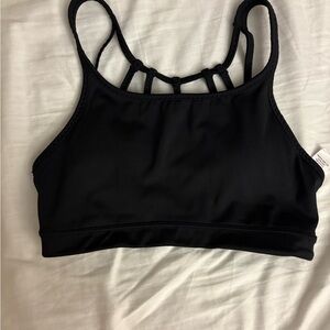 Athleta Black Strappy Fully Focused Sports Bra